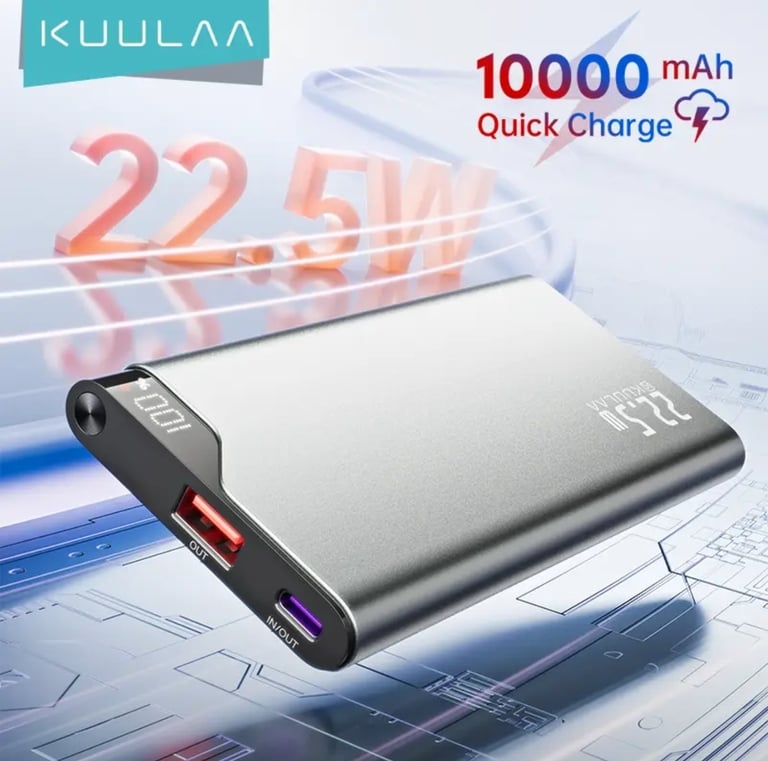 KUULAA 22,5 Вт Power Bank 10000 мАч