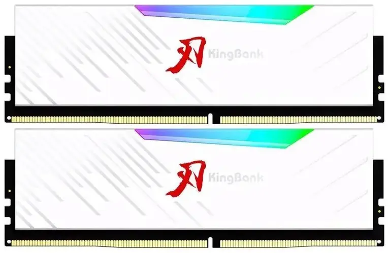 Оперативная память KingBank White Soarblade RGB DDR5 6000 МГц 2x16 ГБ (K5.01.FL05ED9302)