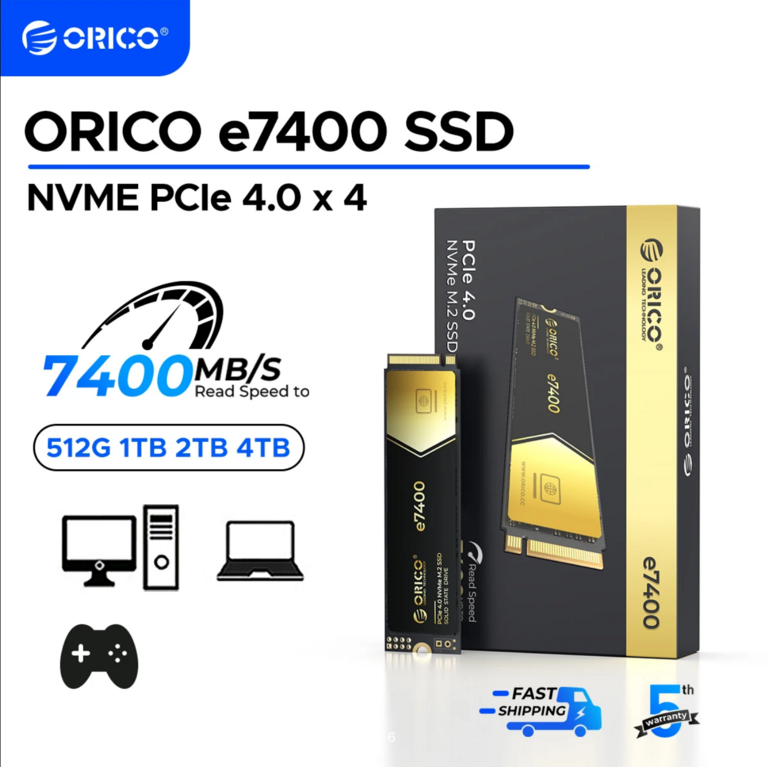 SSD Orico E7400. 1ТБ, M.2 2280, NVMe PCIe 4.0x4 (из-за рубежа)