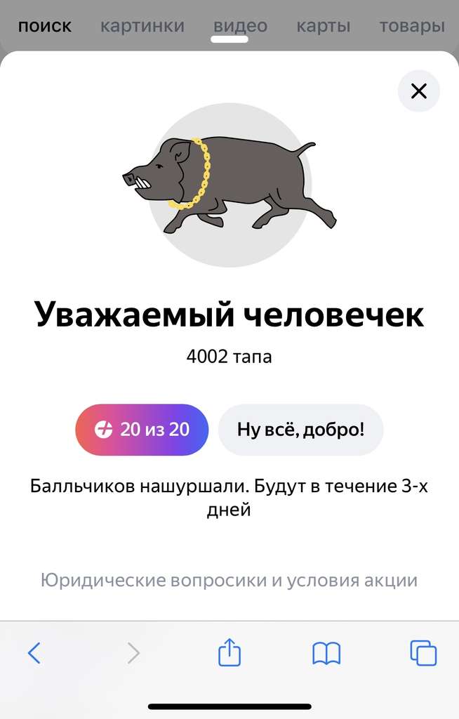 20 баллов Яндекс плюс