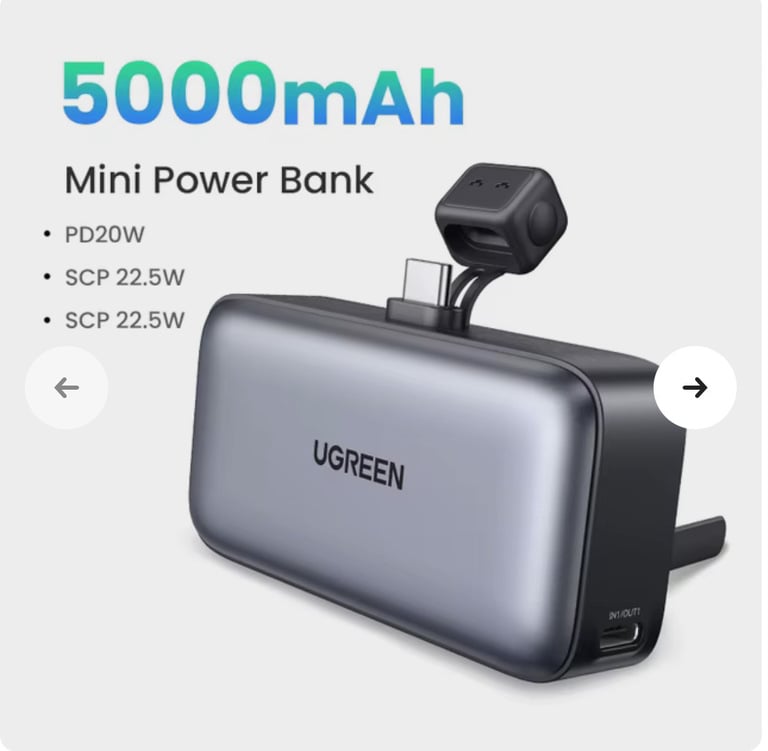 PowerBank UGREEN PB503 с быстрой зарядкой для iPhone