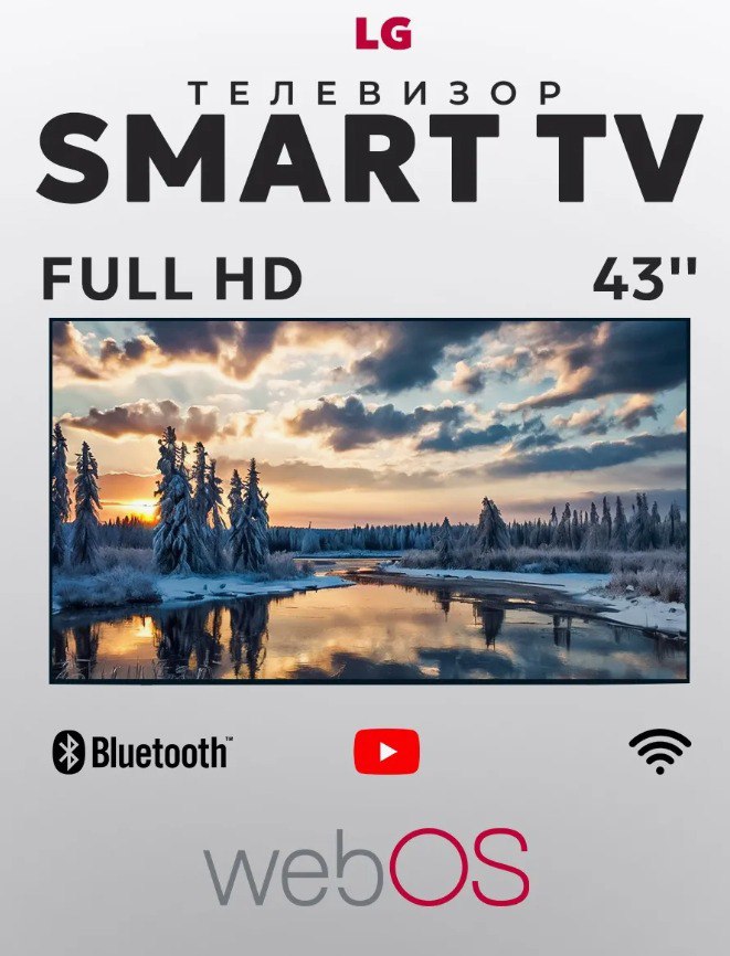 Телевизор LG-ThinQ AI Smart TV 43 дюйма - Аэромышь