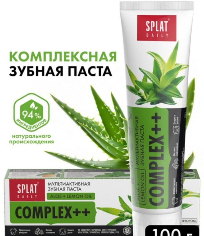 Зубная паста SPLAT Daily Complex++, комплексный уход за полостью рта, 100 г