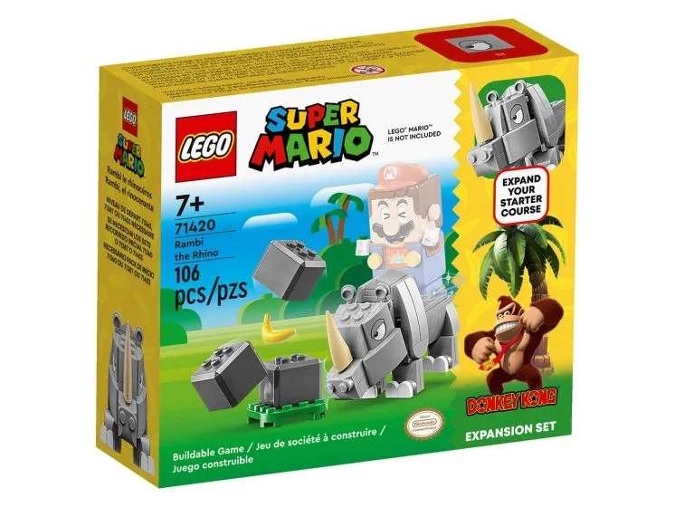 Дополнительный набор LEGO Super Mario 71420 Носорог Рэмби (оплата по озон-карте)