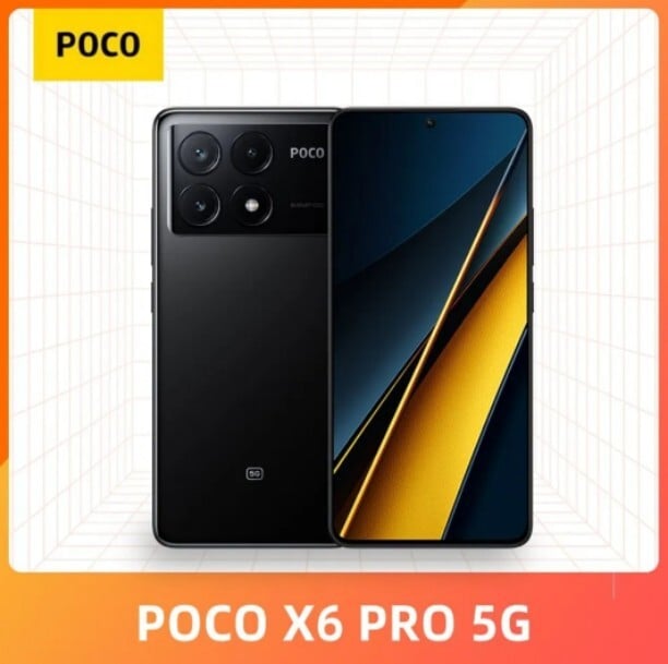 Смартфон POCO X6 Pro 12/512 Гб, серый/жёлтый (цена по карте OZON; из-за рубежа; пошлина 564₽)