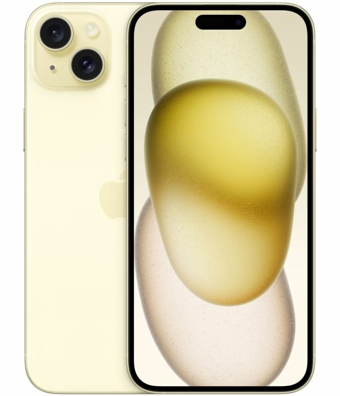 Смартфон Apple iPhone 15 6/256Gb Yellow, Жёлтый, Global, Sim+eSim