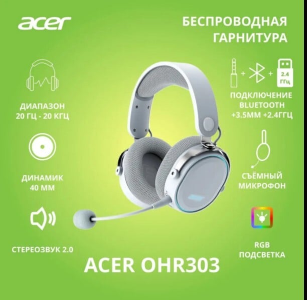 Наушники беспроводные Acer OHR303 (цена с озон картой)