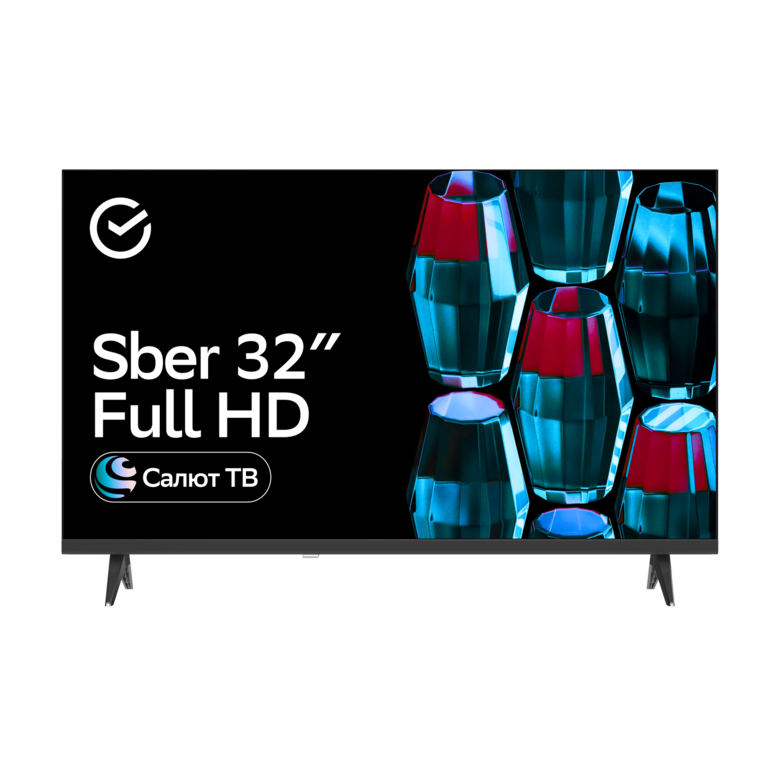 Смарт телевизор Sber SDX-32F2139, FHD, RAM 1,5Gb