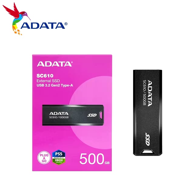 Внешний SSD в формате флешки ADATA SC610