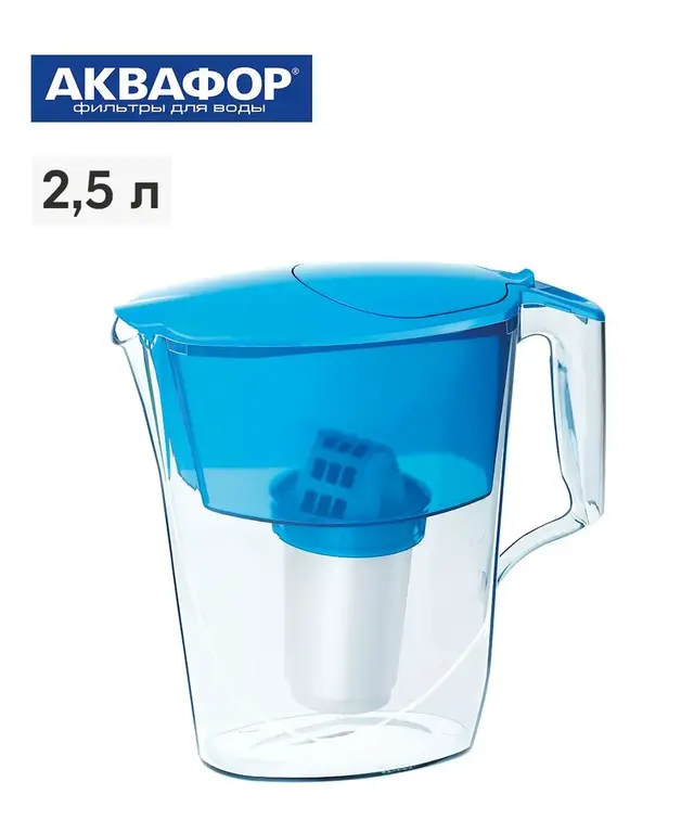 Фильтр-кувшин Аквафор Ультра, 2.5 л, голубой + сменный модуль А5
