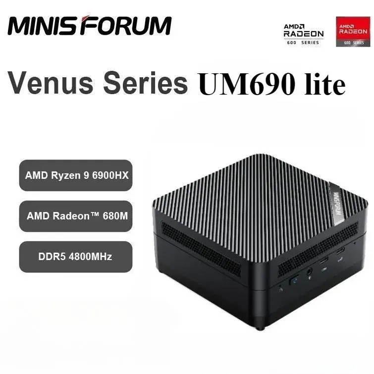 Мини-ПК MINISFORUM UM690Lite (AMD Ryzen 9 6900HX, RAM Отсутствует, AMD Radeon 680M, Без ОС) из-за рубежа