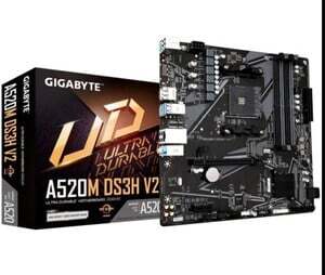 Материнская плата Gigabyte A520M DS3H V2 DDR4 (с картой OZON)