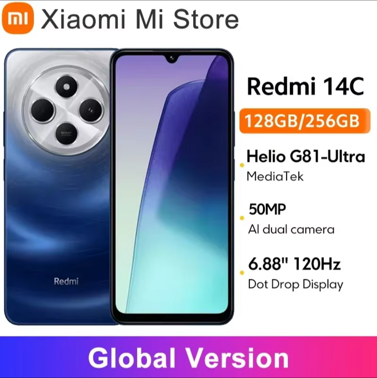 Смартфон Xiaomi Redmi 14C, 4/128ГБ, 6/128ГБ, 8/256ГБ, global