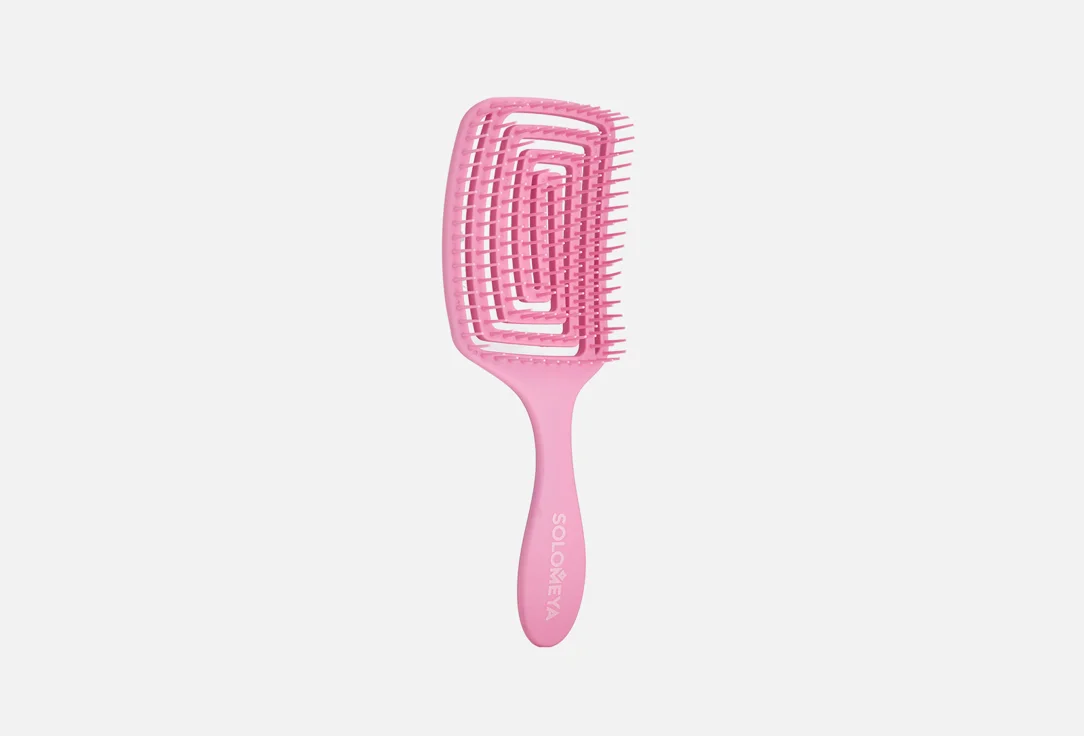 Solomeya Wet Detangler Brush Paddle Strawberry
