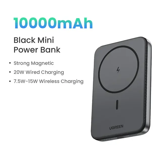 Внешний аккумулятор ugreen Qi2 20w 10000mAh magsafe (магнитный)