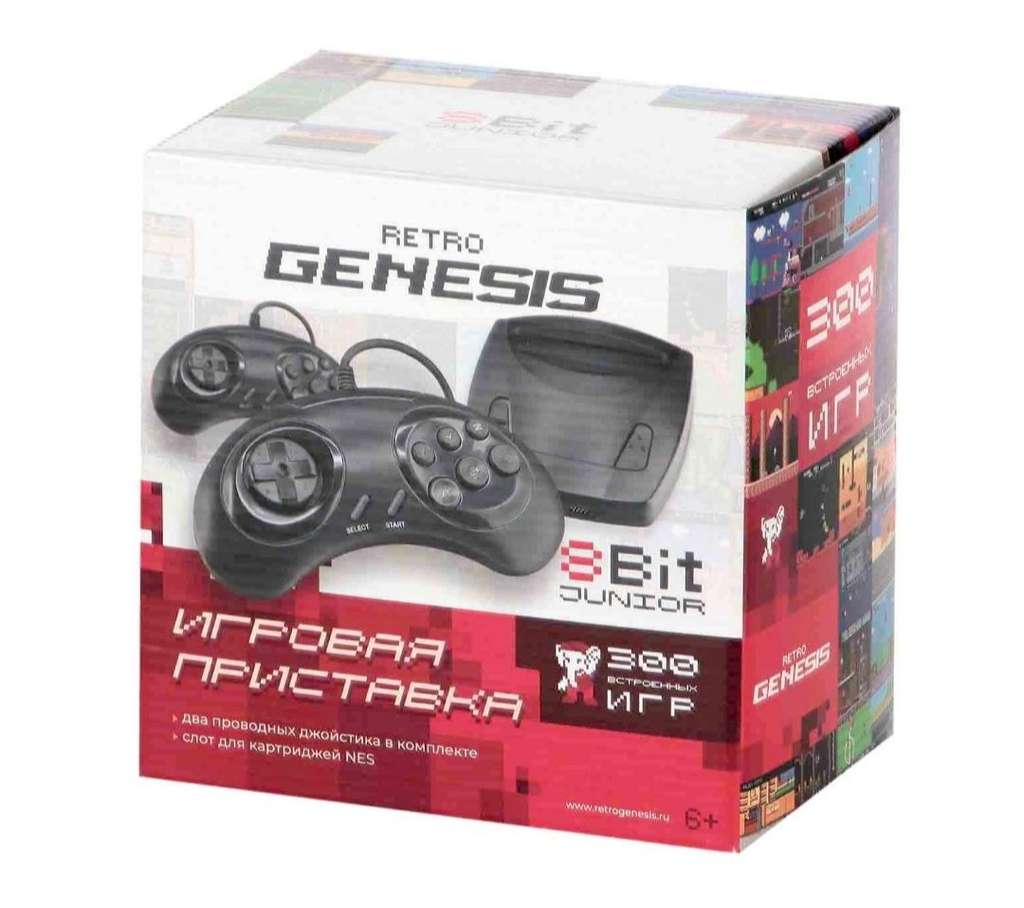 Игровая приставка Retro Genesis Junior 8 bit (300 встроенный игр, проводные геймпады, RCA)