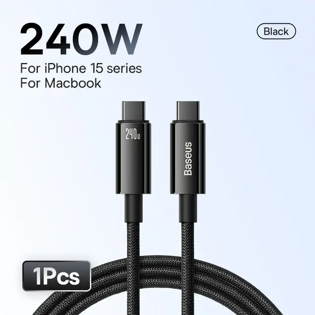 Кабель Baseus CB000038 USB-C 1 м, 240 Вт, для iPhone