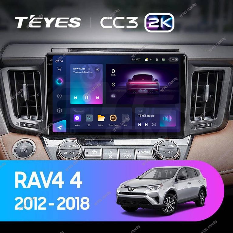 Магнитола Teyes CC3 2K 4/32 Toyota RAV4 (2012-2018)