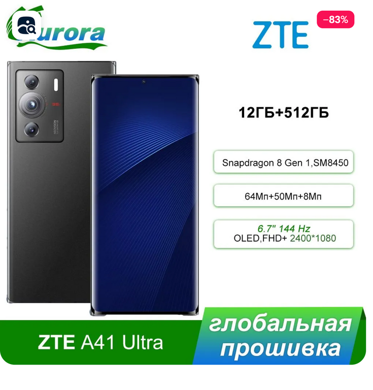 ZTE A41 Ultra глобальная прошивка 12/512 ГБ