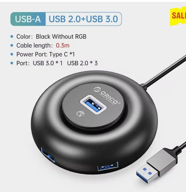 USB-концентратор Orico длина кабеля 0,3 м