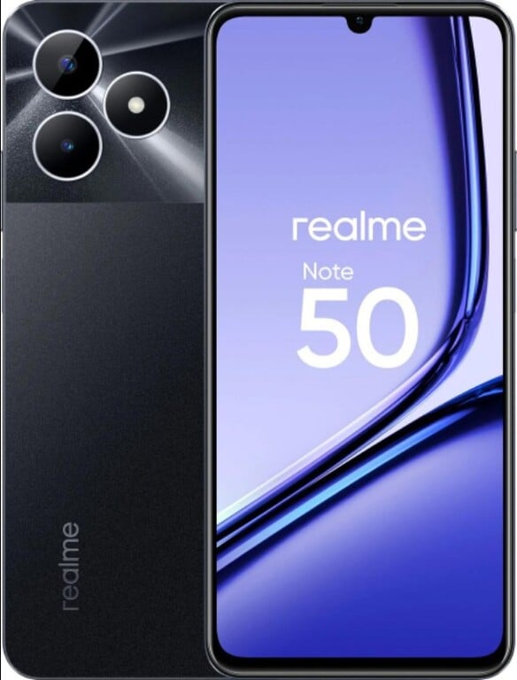 Смартфон realme Note 50 4/128 ГБ RMX3834, Полуночный черный