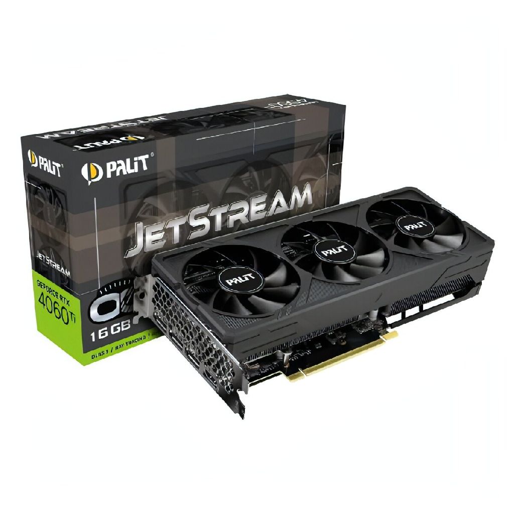 Видеокарта Palit NVIDIA GeForce RTX 4060 Ti JetStream 16GB (NE6406T019T1-1061J) (Цена зависит от региона)