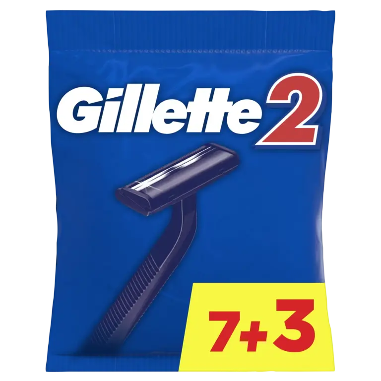 Бритвы мужские одноразовые 2, Gillette 2 лезвия в станке, 10 шт