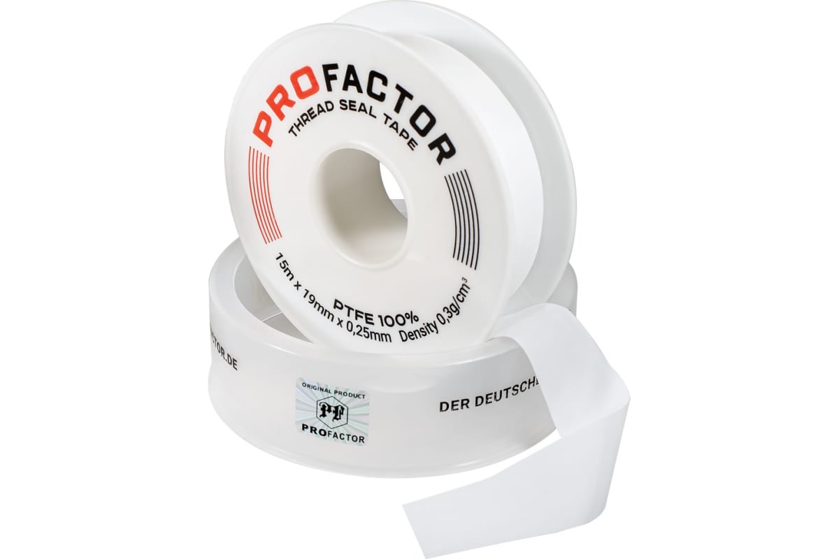 ФУМ лента PROFACTOR PF Professional белая Ф85 мм 19мм х 0,25мм х 15м PF FE 530