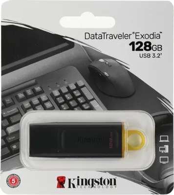 Флешка USB Kingston DataTraveler Exodia 128ГБ, USB3.2 (с WB кошельком)