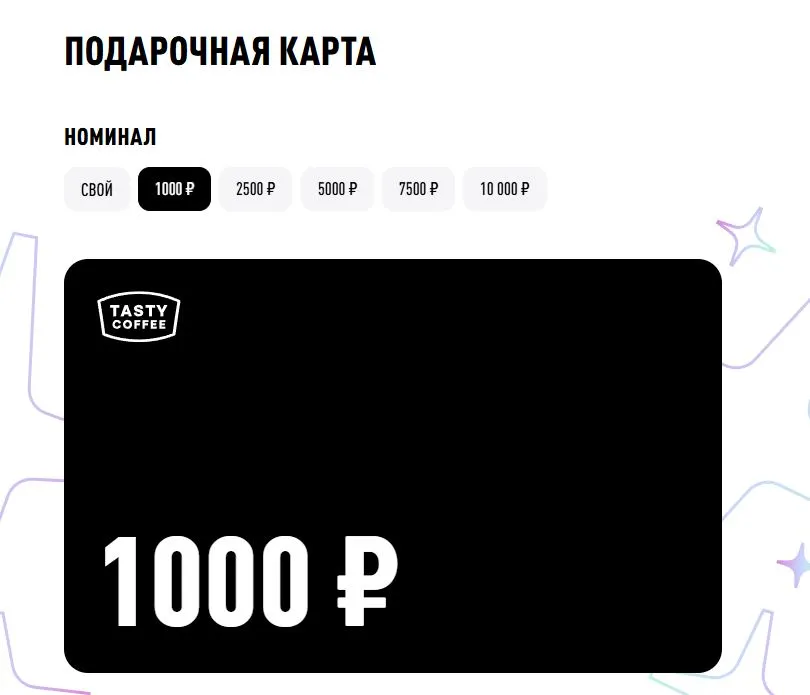 Скриншот подтверждения применения купона Подарочные сертификаты любого номинала