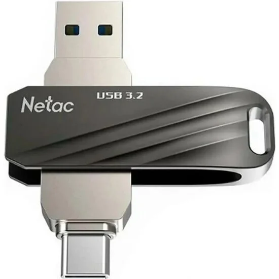 Флешка 128Gb Netac US11 black/silver USB3.0 + Type C
