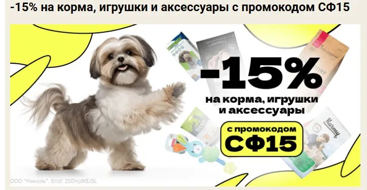 Скриншот подтверждения применения купона СФ15