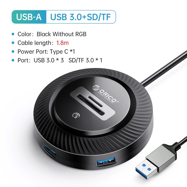 ORICO RGB USB 3.0/Type-C концентратор
