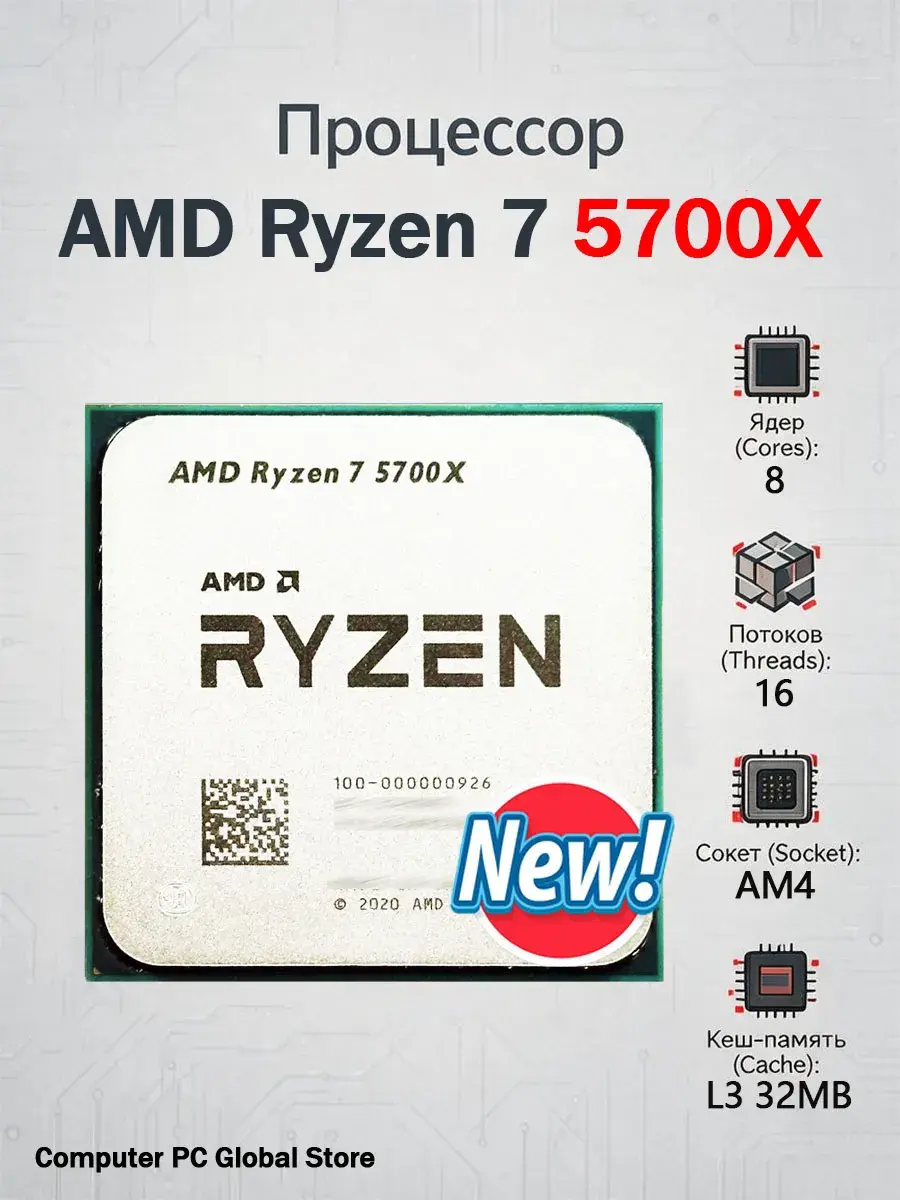 Процессор AMD Ryzen 5700X