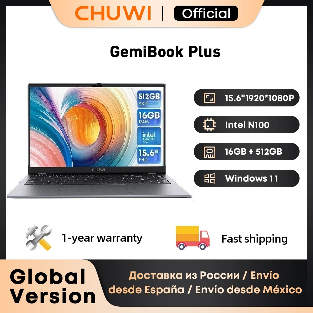 Ноутбук Chuwi GemiBook Plus, 15.6", 8/256ГБ