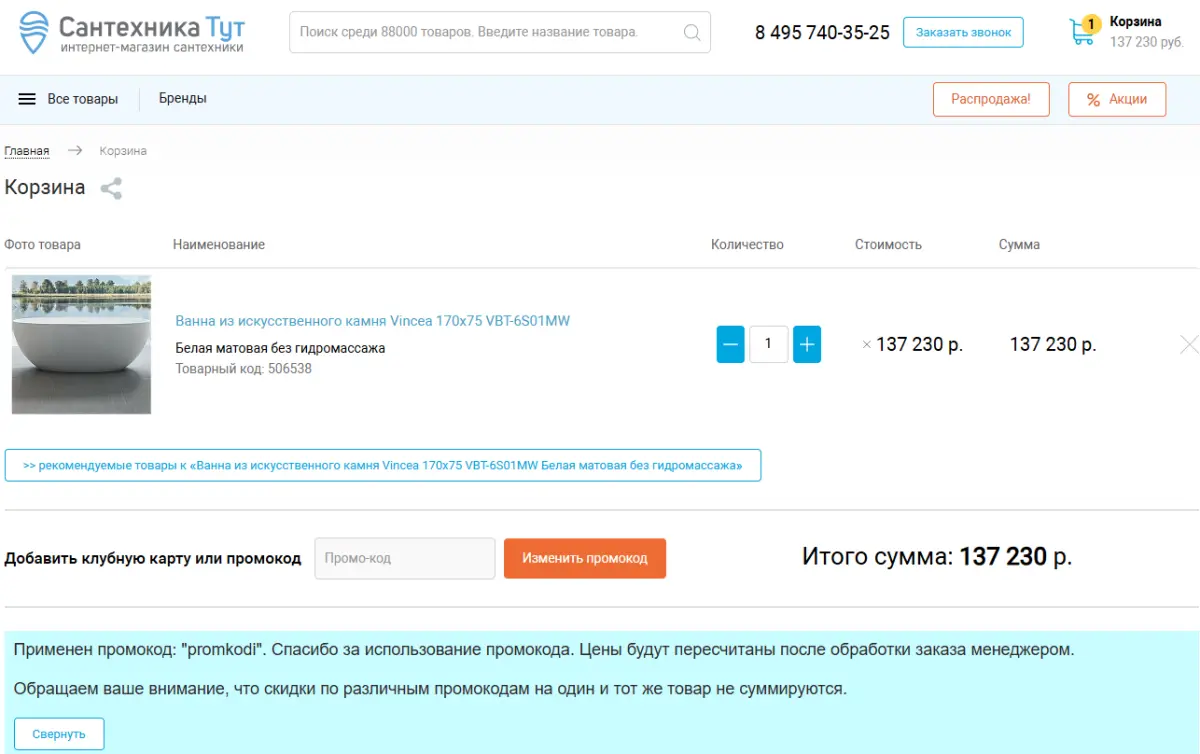 Скриншот проверки
