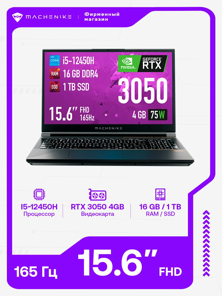 Ноутбук игровой Machenike S15 Quazar 15.6"