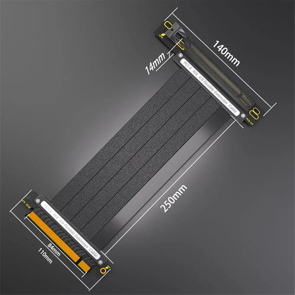 Удлинительный кабель PCIE 4.0 16X, длина 25 см (90 градусов)