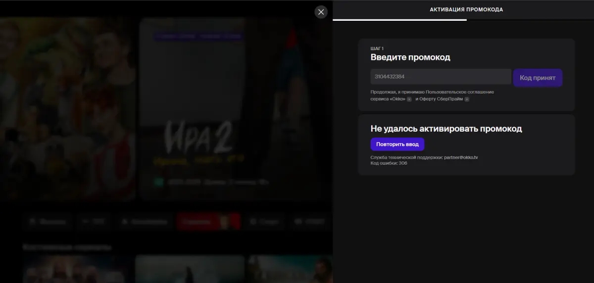 Скриншот проверки