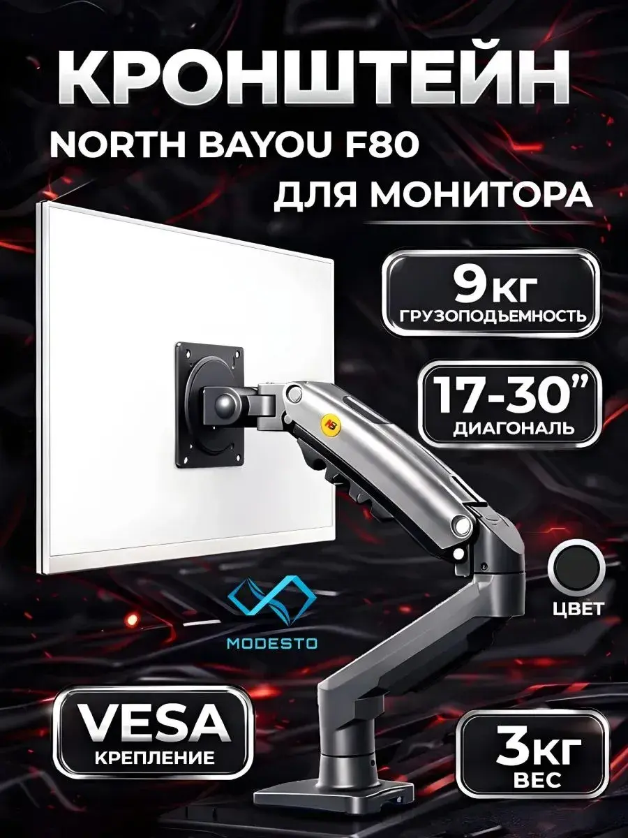 Кронштейн для монитора настольный F80