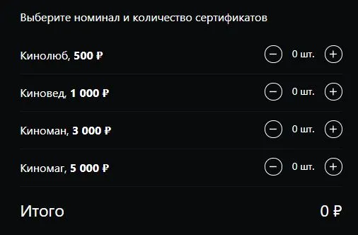 Скриншот подтверждения применения купона Подарочные сертификаты до 5000р.