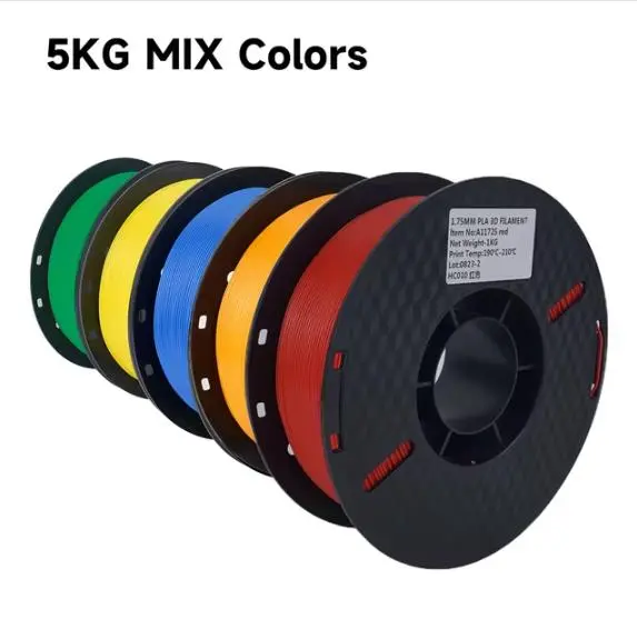 Филамент Kee Pang PLA 5KG Mix Colors (случайный цвет), 1,75 мм для 3D-принтера FDM