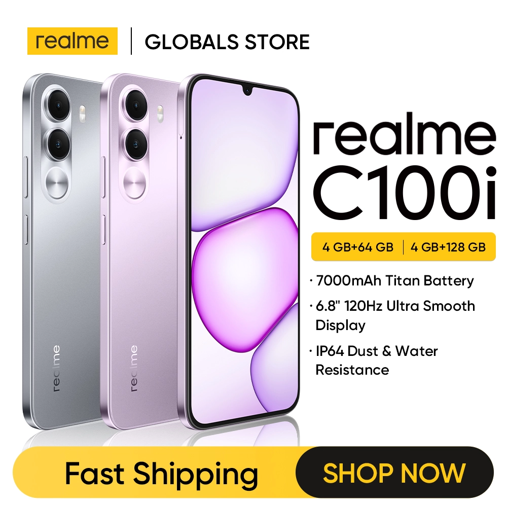 Смартфон realme C100i, 14+128, UNISOC T7250, 120 Гц, IP64, NFC