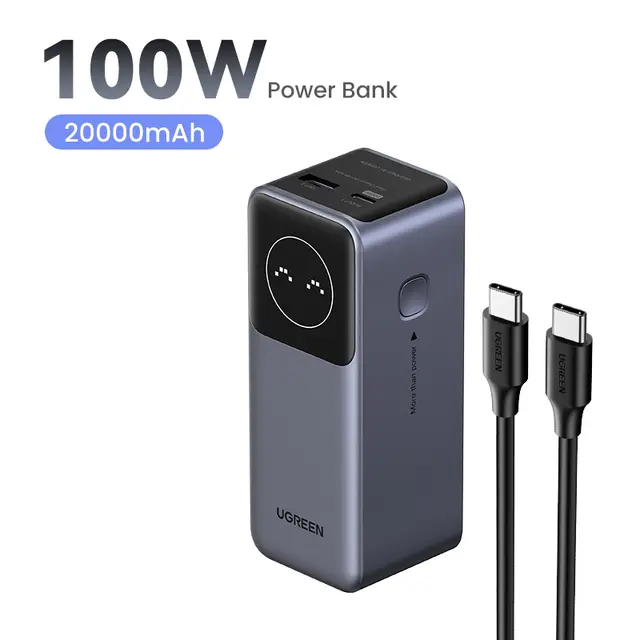 Внешний аккумулятор UGREEN Nexode Mini 100 Вт 12000 мАч Power Bank 20000 мАч