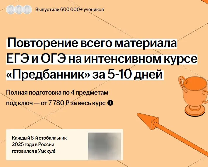 Скриншот подтверждения применения купона Полная подготовка по 4 предметам от 7780р.