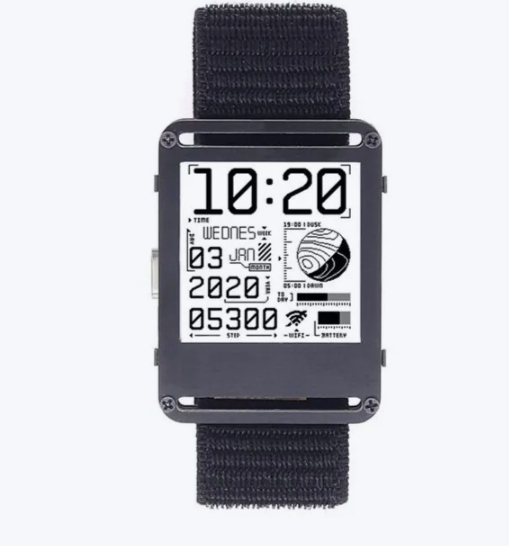 Умные часы ESP32 Smart Watch E-Paper Black WATCHY с портом Type-C