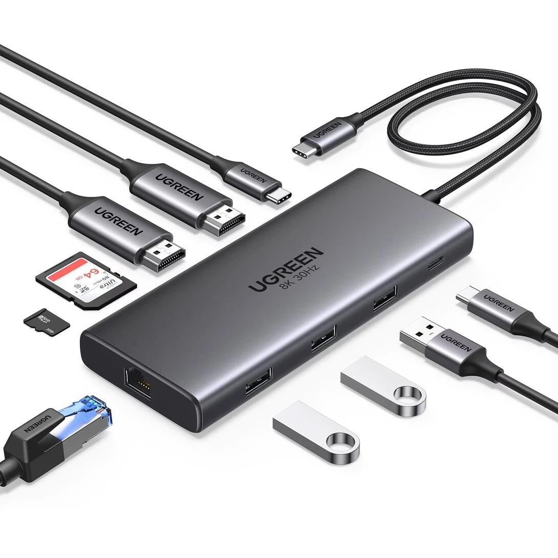 USB-хаб Ugreen 10-в-1 CM639