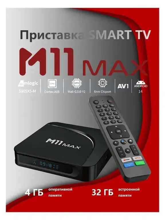ТВ-приставка M11 MAX S905X5M Android