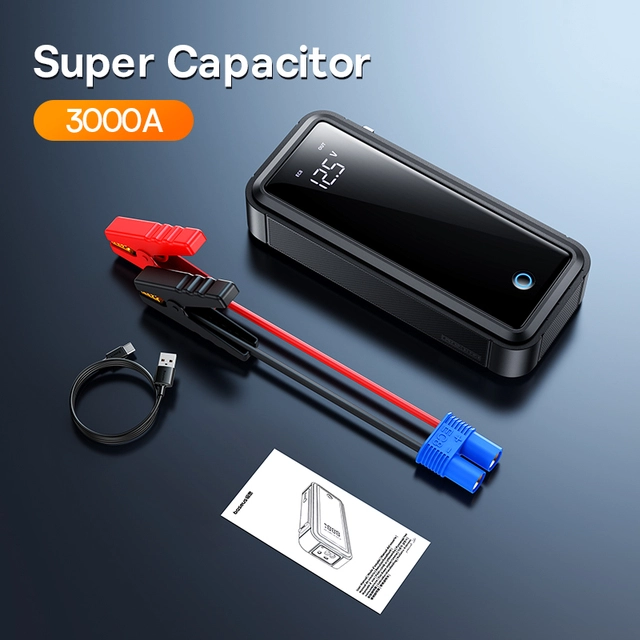 Автомобильное пусковое устройство Baseus BS-CH007 Super Energy Mega Series Supercapacitor Car Jump Starter 3000A, с суперконденсатором