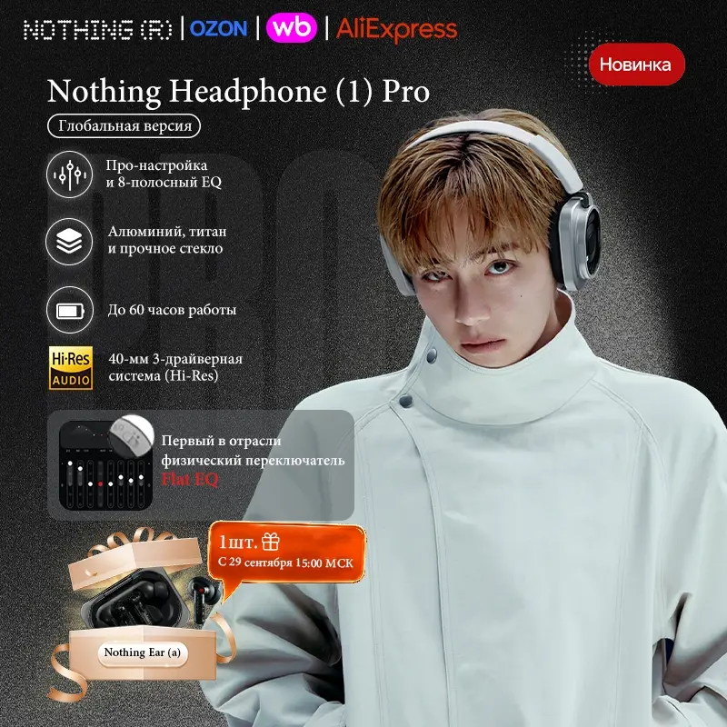 Старт продаж наушников Nothing Headphone (1) Pro